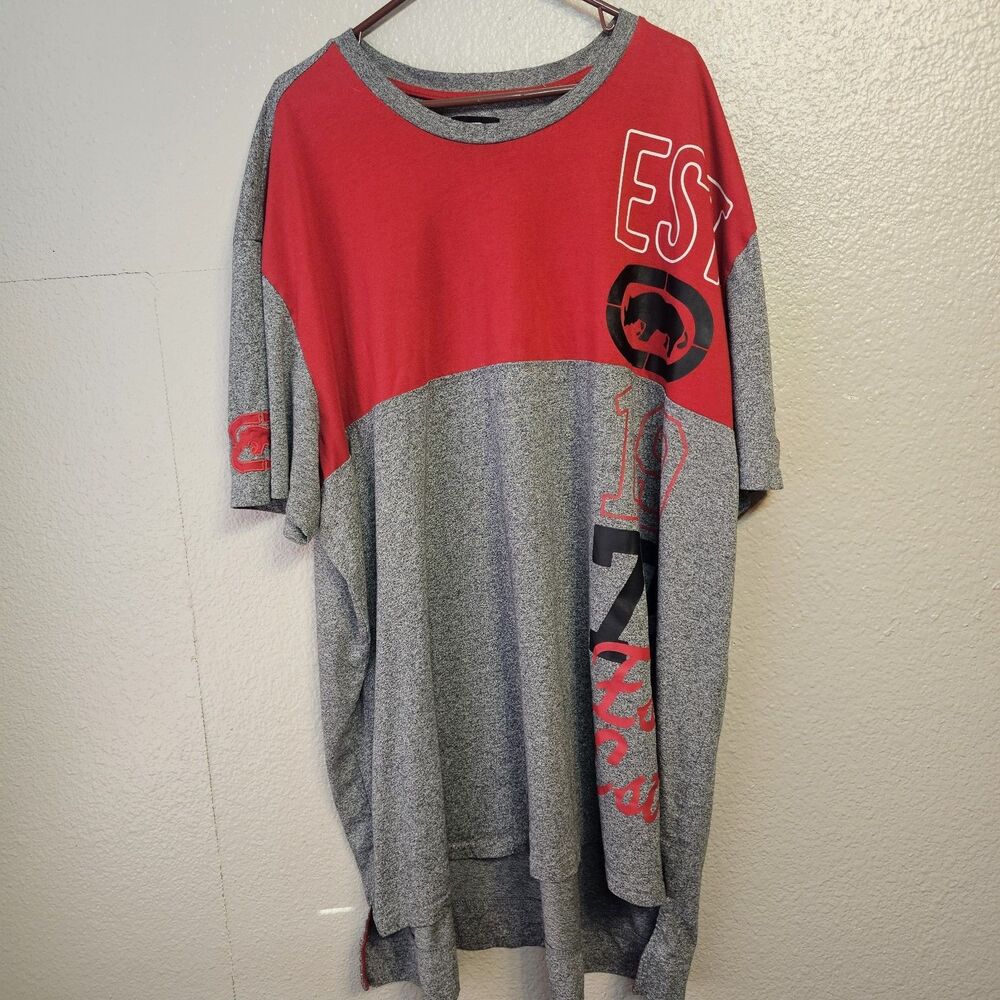 Ecko Unltd EST 1972 Graphic T-Shirt 5XL Red Gray Rhino Logo Streetwear Tee CC666